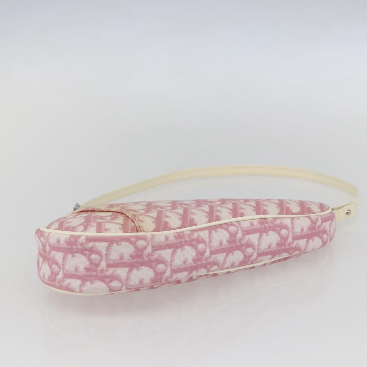 Christian Dior Vintage Saddle Bag Diorissimo Canvas, PINK, CANVAS, Shoulder bag