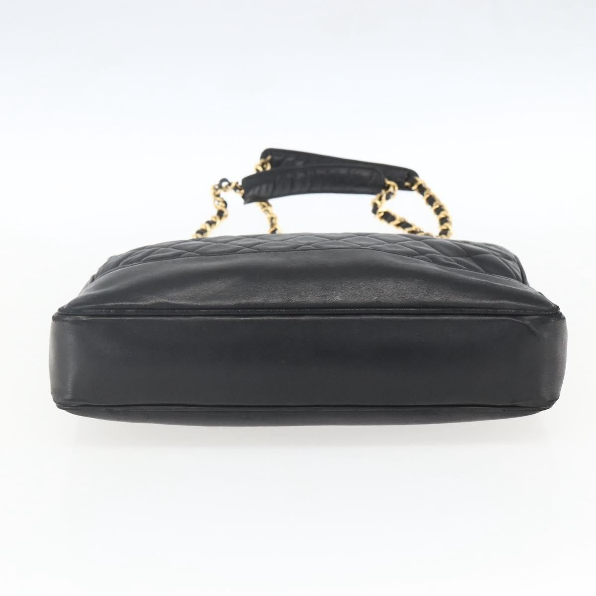 Chanel Vintage Shopping Tote Quilted Lambskin, BLACK, LEATHER, Tote bag