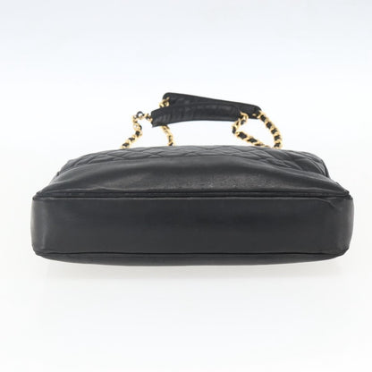 Chanel Vintage Shopping Tote Quilted Lambskin, BLACK, LEATHER, Tote bag