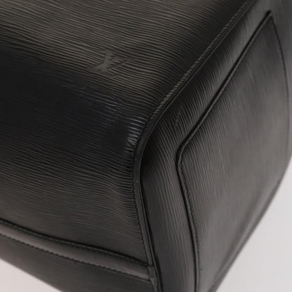 Louis Vuitton Keepall Bag Epi Leather, BLACK, LEATHER, Travel bag