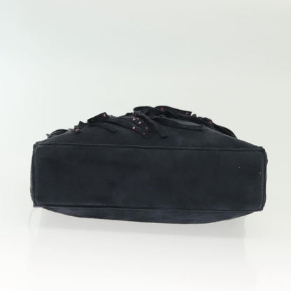 Chanel Vintage Fringe Tote Suede, NAVY, SUEDE, Tote bag