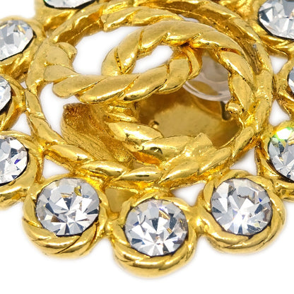 Chanel Vintage Round CC Clip-On Earrings Metal, GOLD, GOLD_PLATED, Earrings