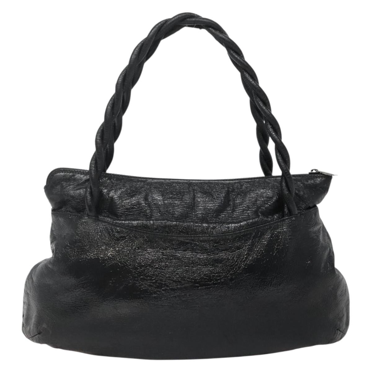 Salvatore Ferragamo Gancini Shoulder Bag Leather, BLACK, LEATHER, Shoulder bag