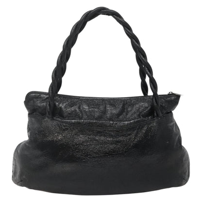 Salvatore Ferragamo Gancini Shoulder Bag Leather, BLACK, LEATHER, Shoulder bag