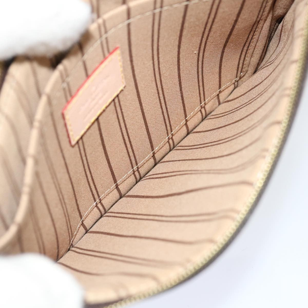 Louis Vuitton Neverfull Pochette Monogram Canvas, BROWN, CANVAS, Clutche & pouche