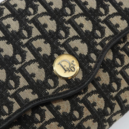 Christian Dior Vintage Trotter Shoulder Bag Canvas, NAVY, CANVAS, Shoulder bag