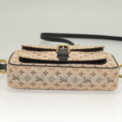 Louis Vuitton Juliette Crossbody Bag Mini Lin, BLUE, CANVAS, Shoulder bag