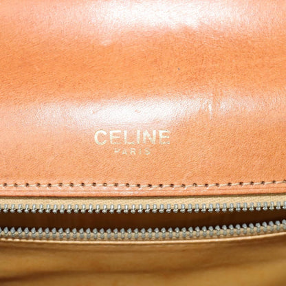 Celine Macadam Handbag Macadam with leather, BROWN, CANVAS, Handbag