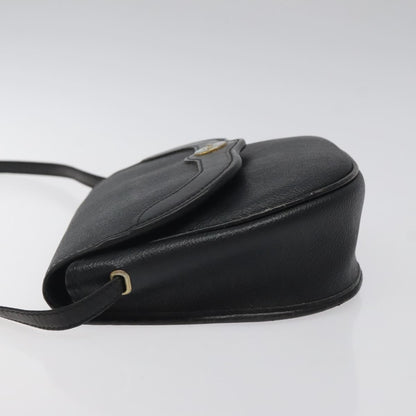 Christian Dior Vintage Honeycomb Flap Crossbody Bag Coated Canvas, BLACK, CANVAS, Crossbody bag