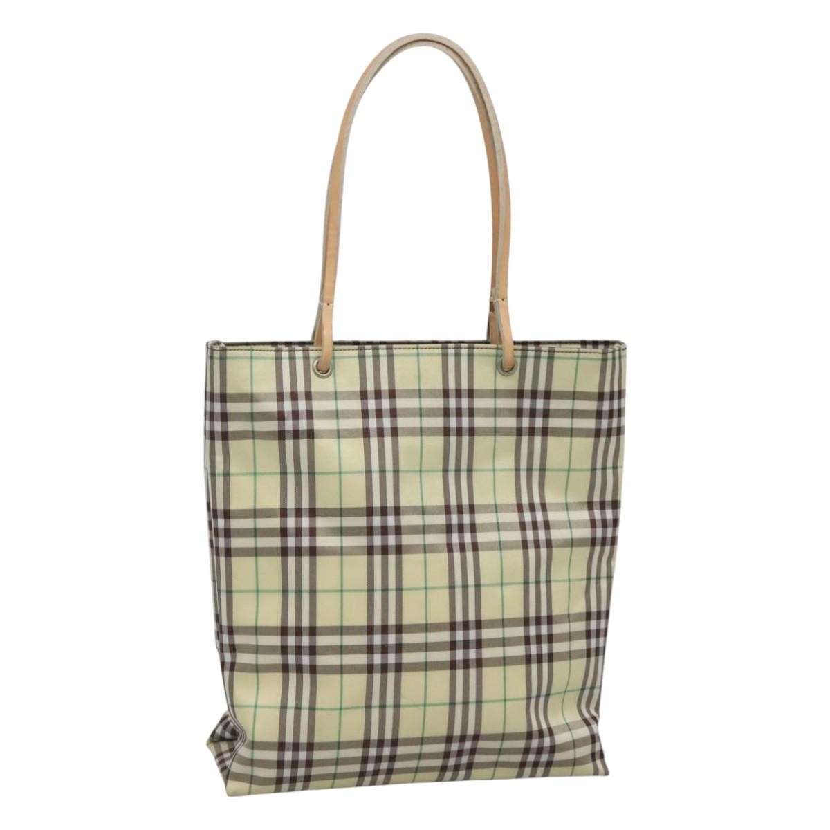Burberry Nova Handbag Check Pattern, GREEN, NYLON, Handbag