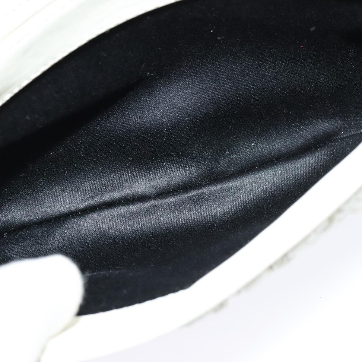 Miu Miu Crystal 2way Pouch Matelasse Leather, WHITE, LEATHER, Shoulder bag