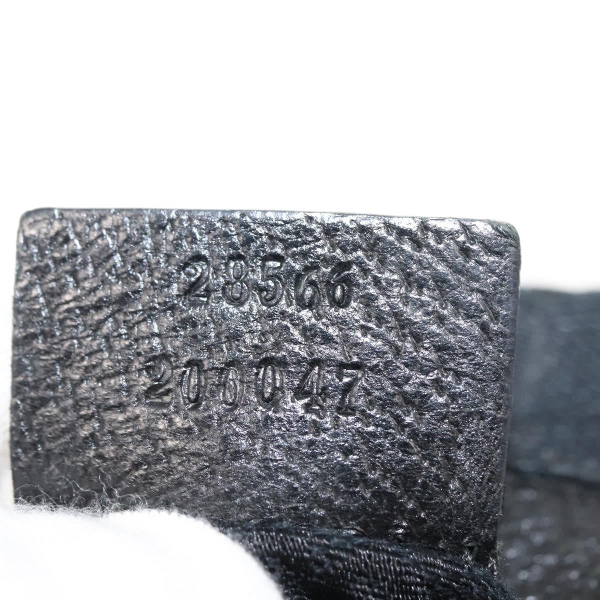 Gucci Vintage Double Belt Bag GG Canvas with Leather, BLACK, CANVAS, Shoulder bag