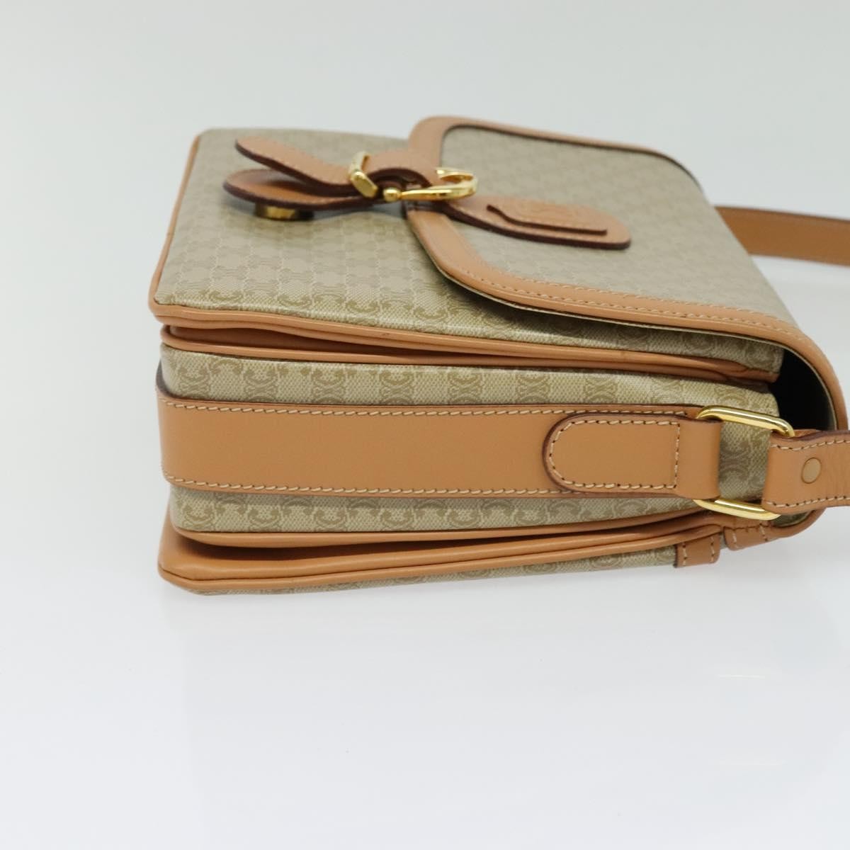 Celine Macadam Shoulder Bag PVC Leather, BEIGE, CANVAS, Shoulder bag