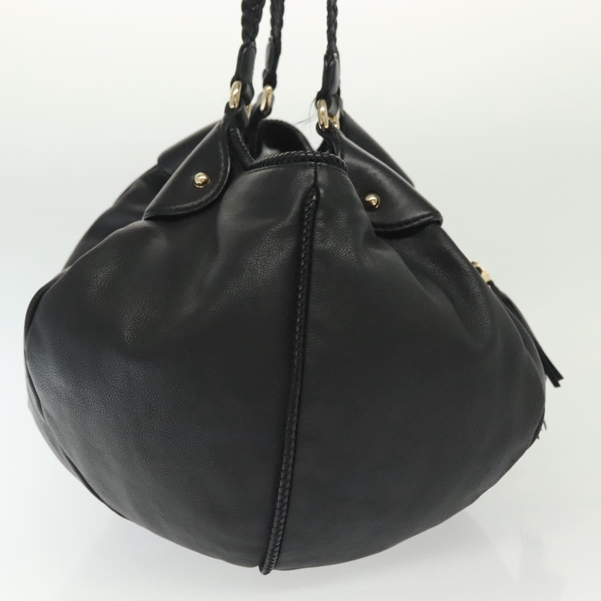 Gucci Marrakech Shoulder Bag Leather, BLACK, LEATHER, Tote bag