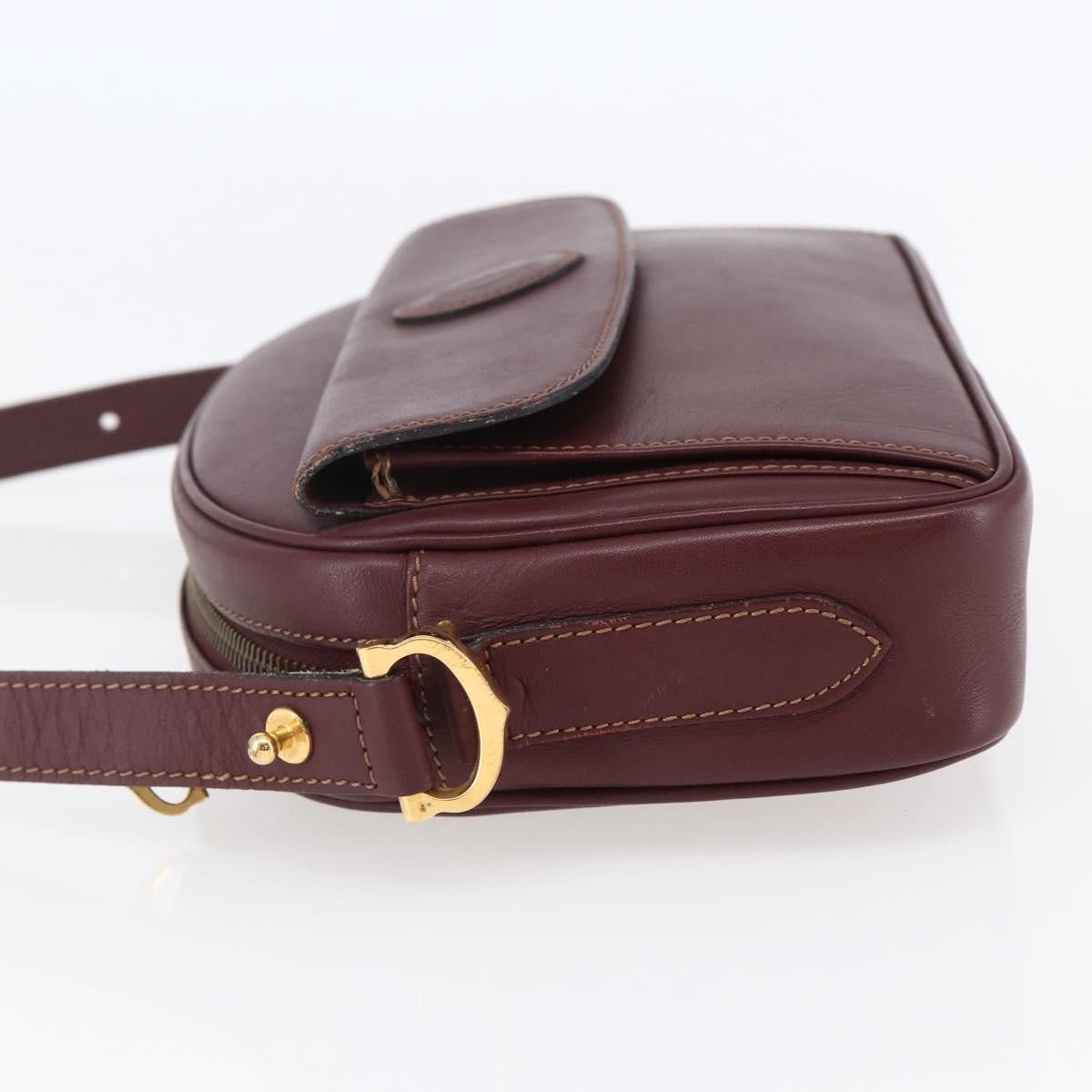 cartier Must de Cartier Shoulder Bag Leather, BURGUNDY, LEATHER, Shoulder bag