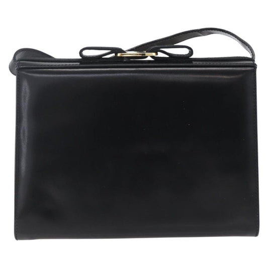 Salvatore Ferragamo Vala Shoulder Bag Leather, BLACK, LEATHER, Shoulder bag