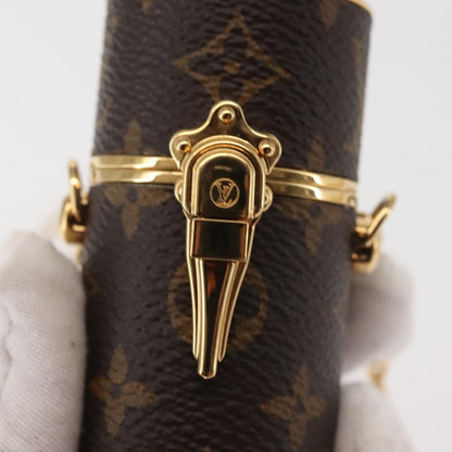 Louis Vuitton Lipstick Case on Chain Monogram Canvas, BROWN, CANVAS, Clutche & pouche
