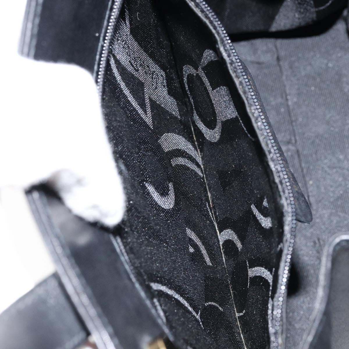 Salvatore Ferragamo Convertible Vara Bow Tote Leather, BLACK, LEATHER, Handbag