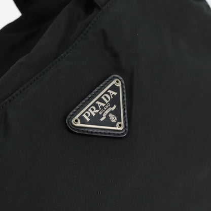 Prada Vintage Zip Handbag Tessuto, BLACK, NYLON, Handbag