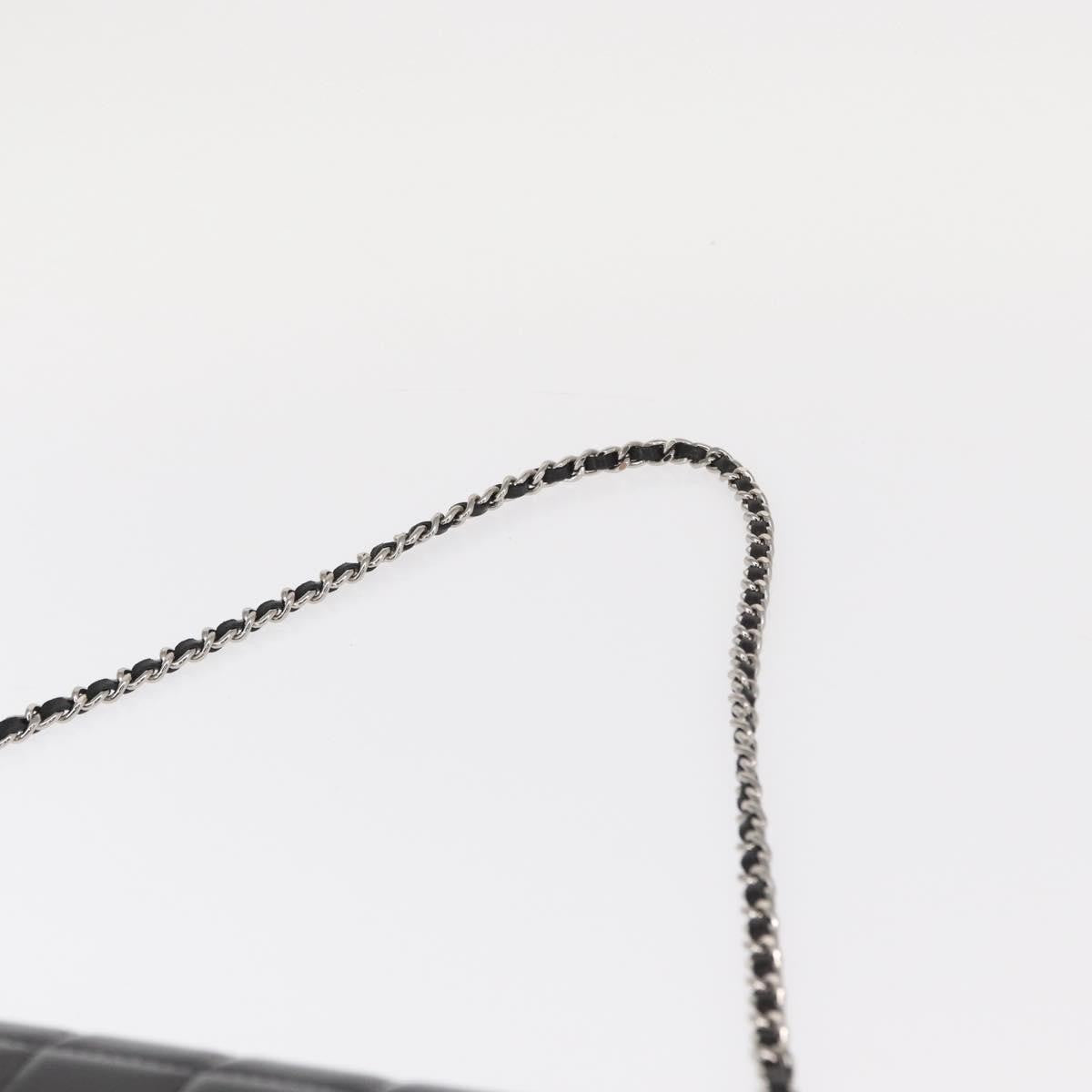 Chanel Chocolate Bar Chain Clutch Quilted Patent, BLACK, PATENT_LEATHER, Clutche & pouche