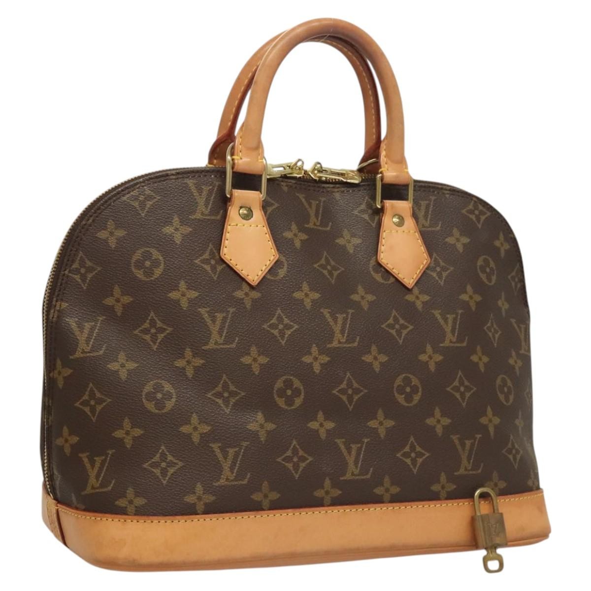 Louis Vuitton Alma Handbag Monogram Canvas, BROWN, CANVAS, Handbag