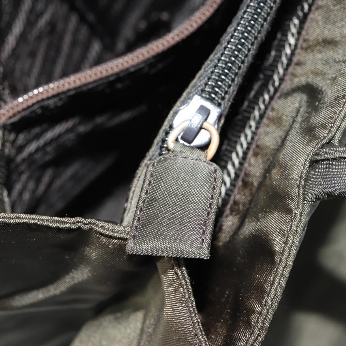 Prada Vintage Zip Tote Tessuto, KHAKI, NYLON, Tote bag