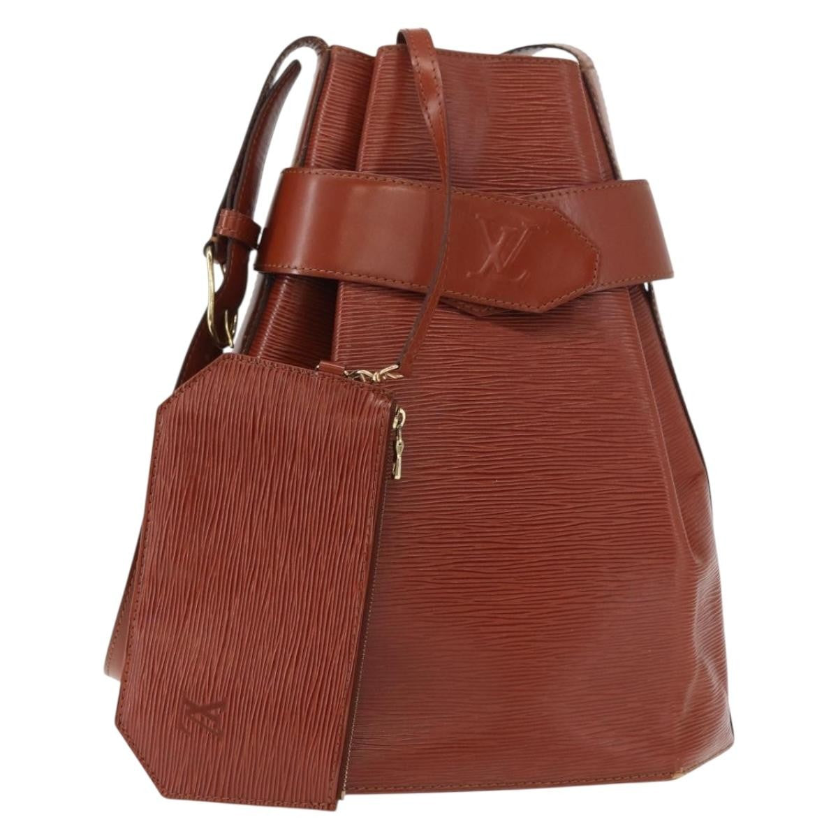 Louis Vuitton Vintage Sac d'Epaule Handbag Epi Leather, BROWN, LEATHER, Shoulder bag