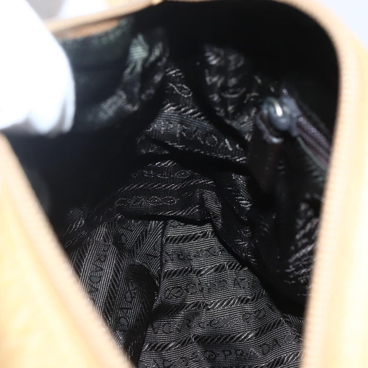 Prada Buckle Messenger Bag Tessuto, BEIGE, NYLON, Shoulder bag