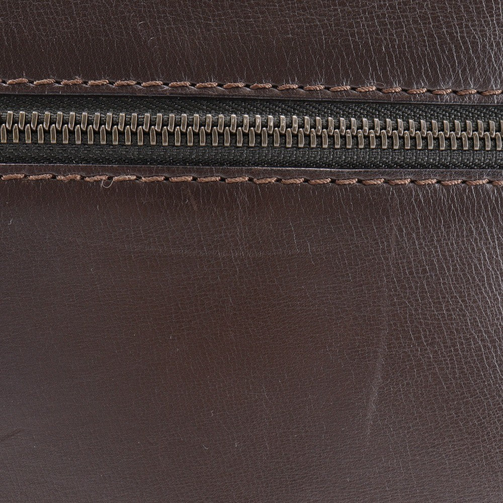 Louis Vuitton Sac Plat Crossbody Bag Utah Leather, BROWN, LEATHER, Shoulder bag