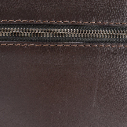 Louis Vuitton Sac Plat Crossbody Bag Utah Leather, BROWN, LEATHER, Shoulder bag