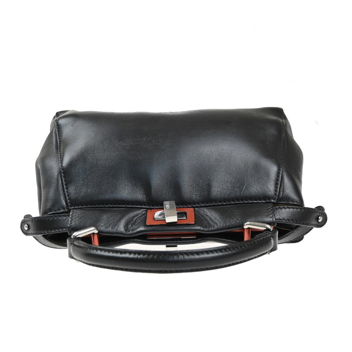 Fendi Peekaboo Bag Leather, BLACK, LEATHER, Handbag