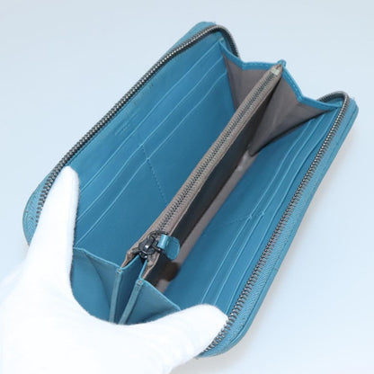 Bottega Veneta Intrecciato Wallet Leather, BLUE, LEATHER, Wallets