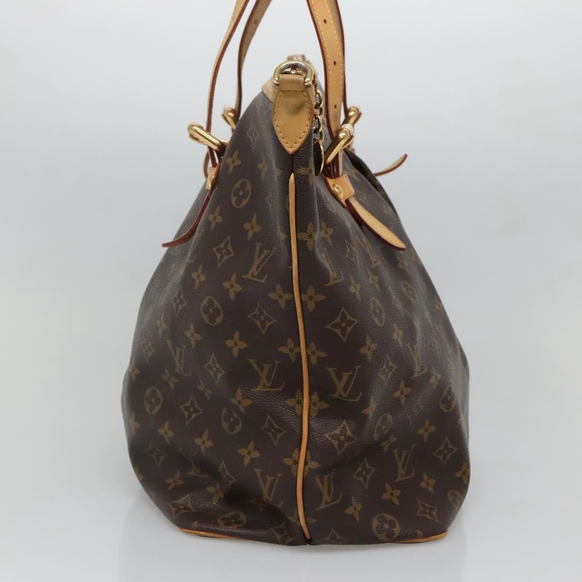 Louis Vuitton Palermo Handbag Monogram Canvas, BROWN, CANVAS, Tote bag