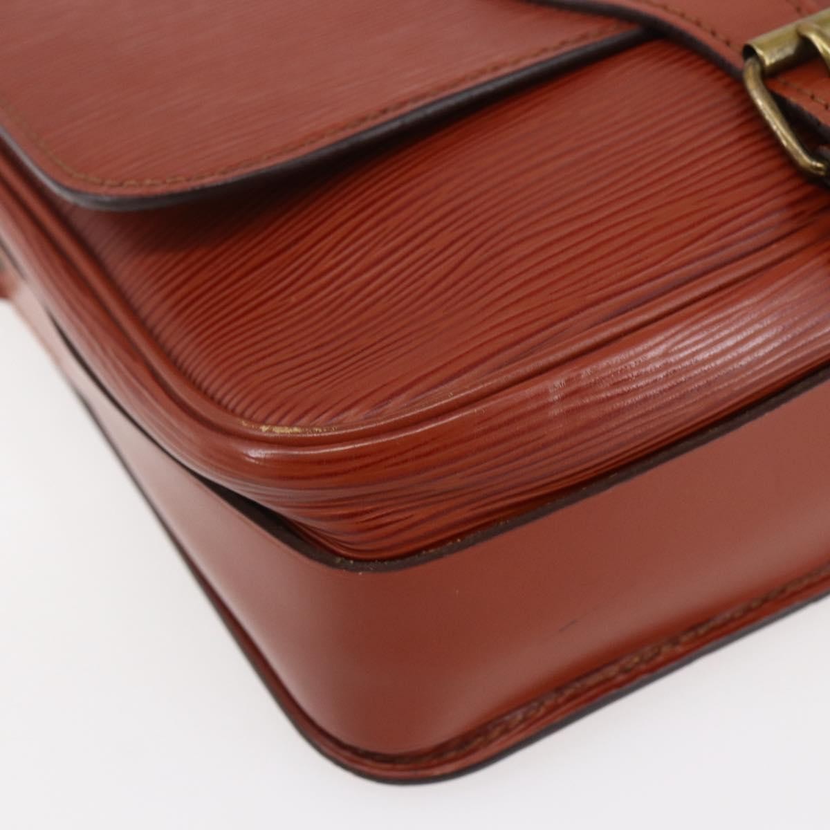 Louis Vuitton Cartouchiere Handbag Epi Leather, BROWN, LEATHER, Shoulder bag