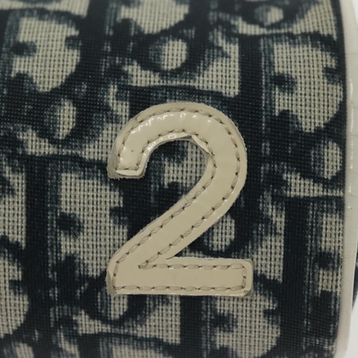 Christian Dior Vintage Trotter Pouch Canvas, NAVY, CANVAS, Clutche & pouche