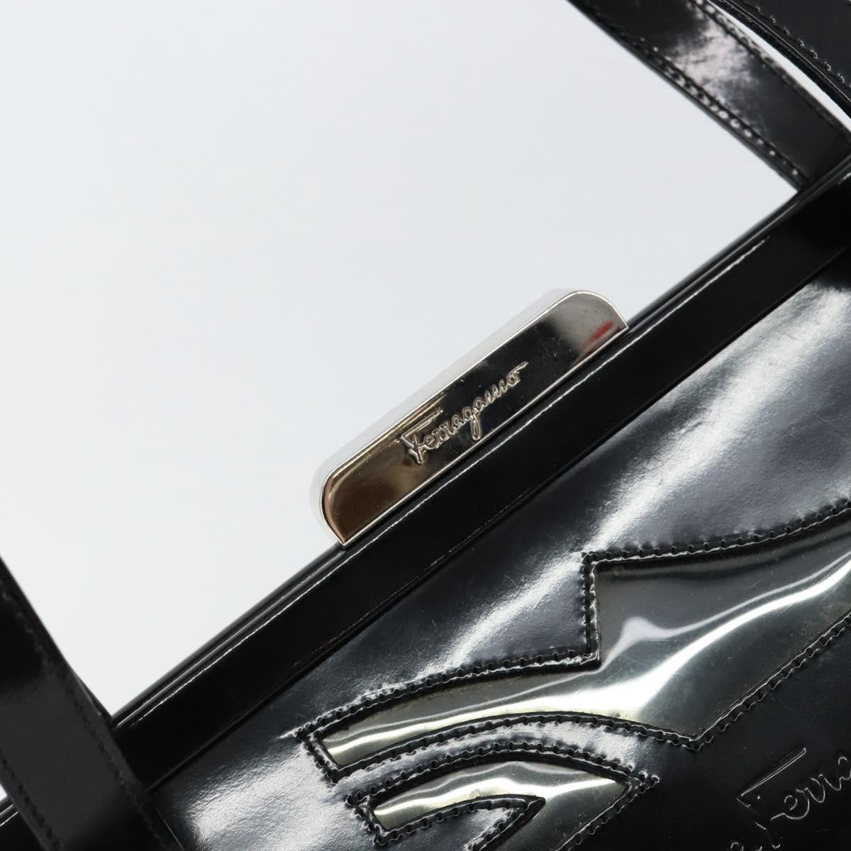 Salvatore Ferragamo Vintage Tote bag Patent Leather, BLACK, PATENT_LEATHER, Tote bag