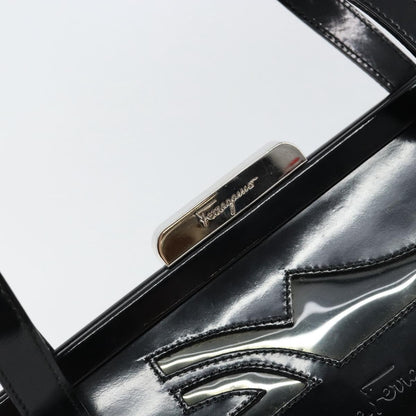 Salvatore Ferragamo Vintage Tote bag Patent Leather, BLACK, PATENT_LEATHER, Tote bag