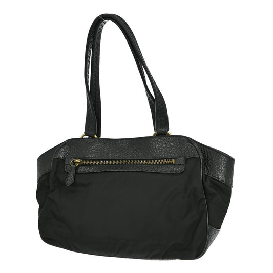 Prada Front Flap Pocket Tote Nylon, BLACK, NYLON, Handbag