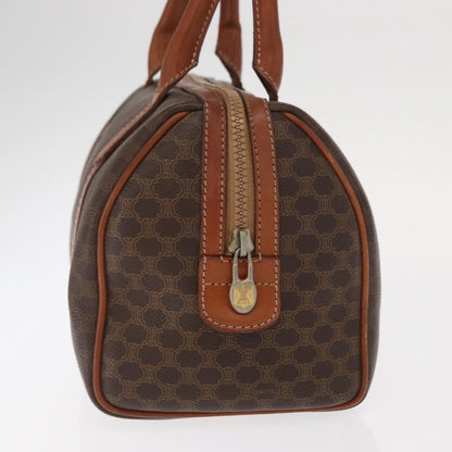 Celine Macadam Handbag Macadam with leather, BROWN, CANVAS, Handbag