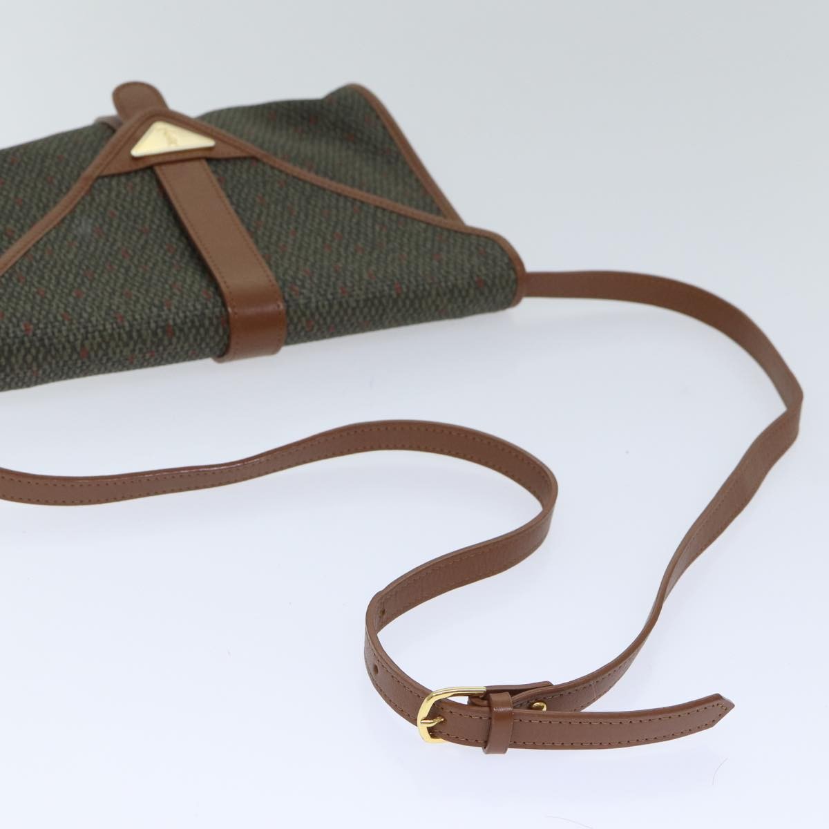 Saint Laurent Vintage Shoulder Bag Canvas, GOLD, PVC, Shoulder bag