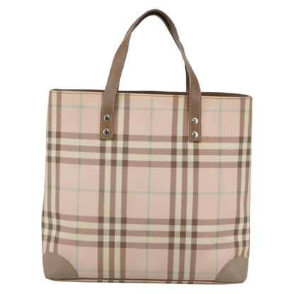 Burberry Nova Check Tote canvas check pattern, PINK, CANVAS, Tote bag