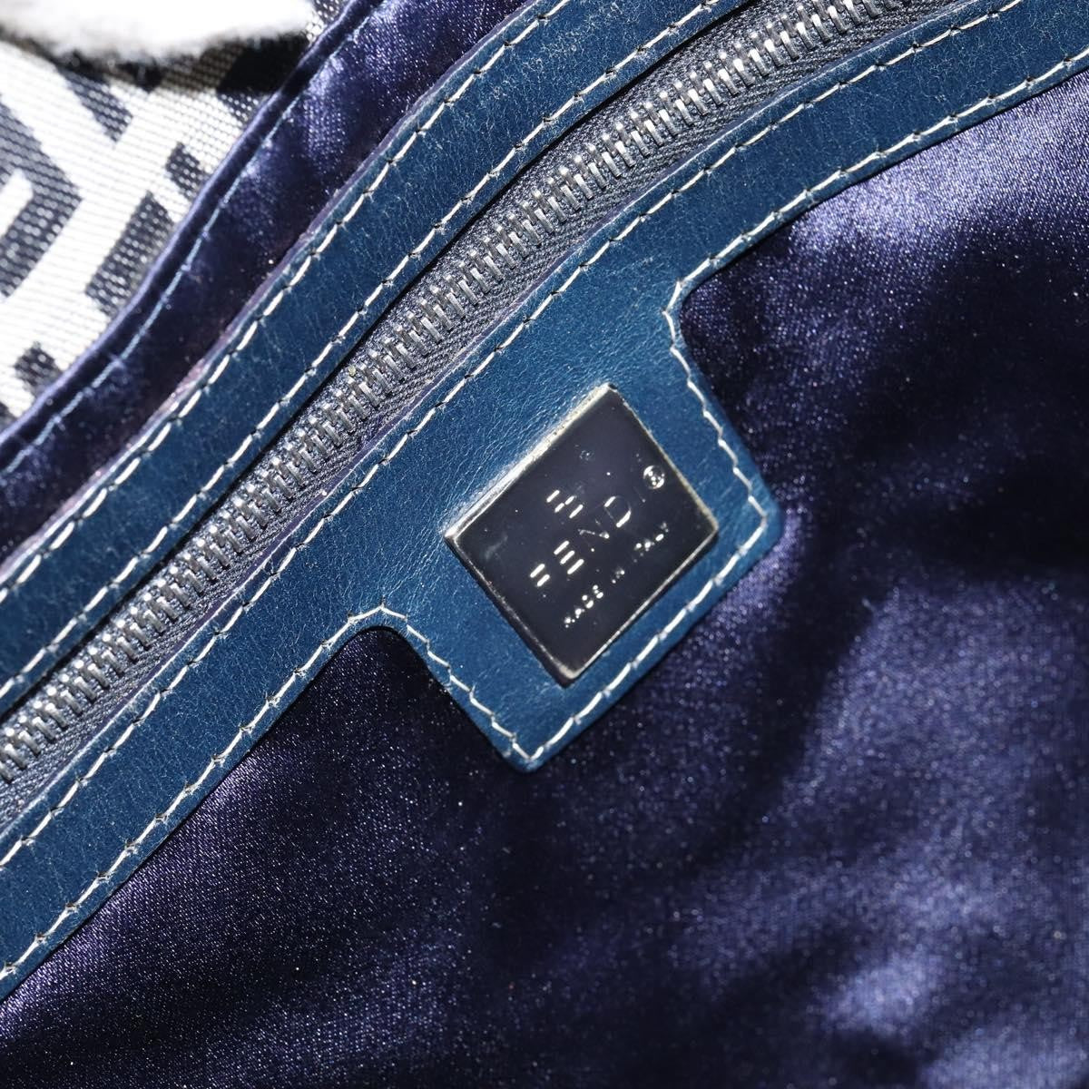 Fendi Vintage Hobo Zucchino Canvas, NAVY, CANVAS, Shoulder bag