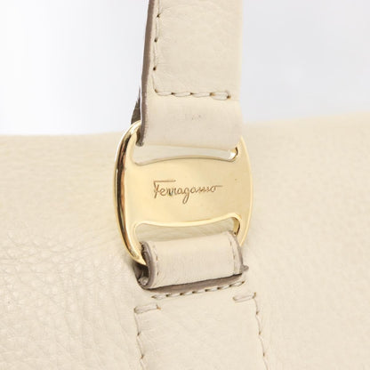 Salvatore Ferragamo Vala Handbag Leather, WHITE, LEATHER, Handbag