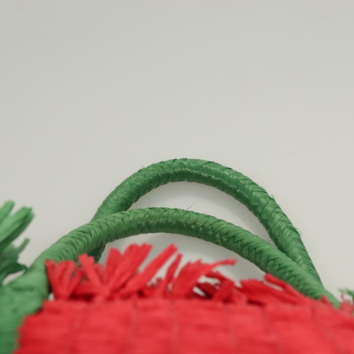 Gucci Cestino Tote Woven Raffia, GREEN, WICKER, Tote bag