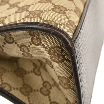 Gucci Vintage Jackie Handbag Canvas, BEIGE, CANVAS, Handbag