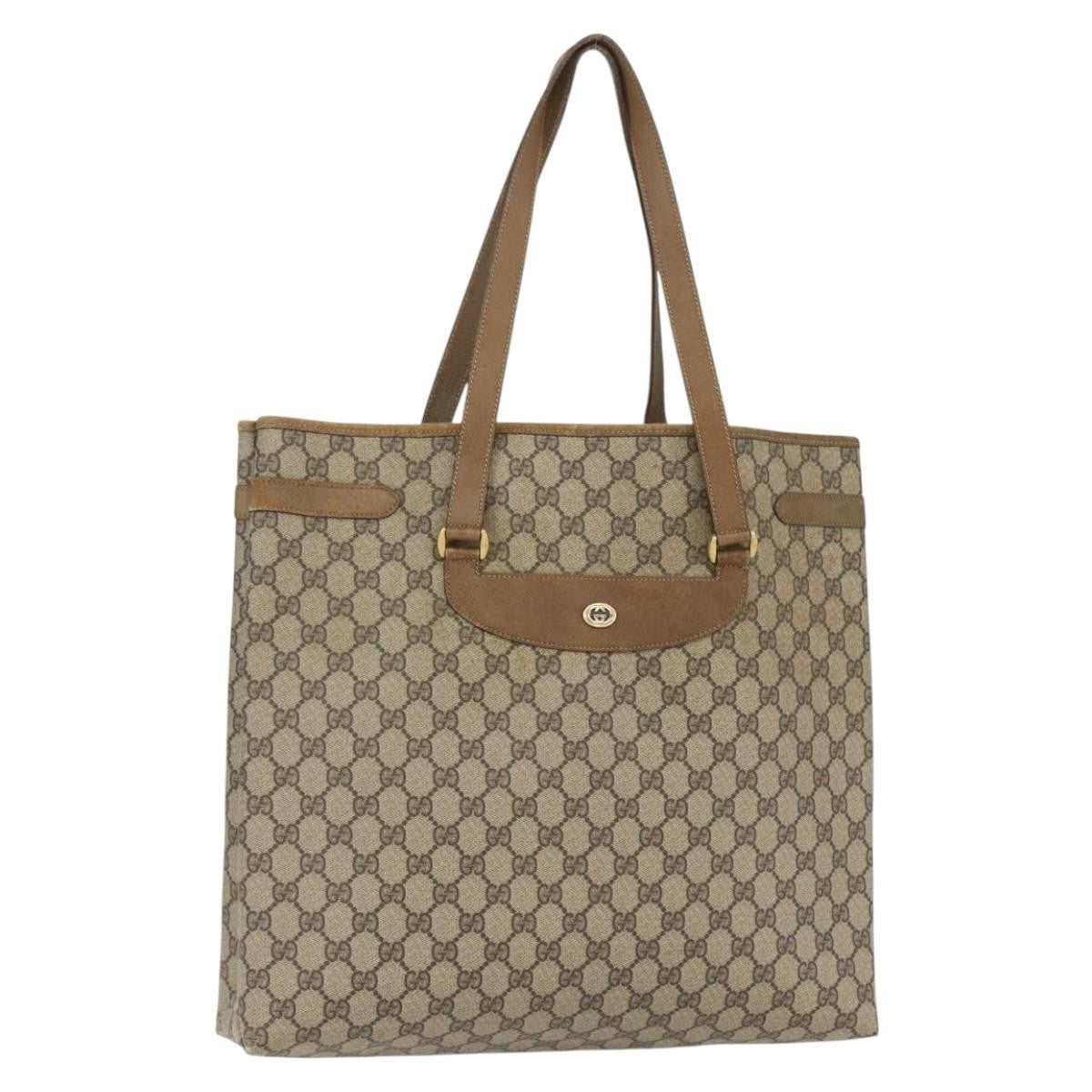 Gucci GG supreme tote bag Canvas, BEIGE, CANVAS, Tote bag