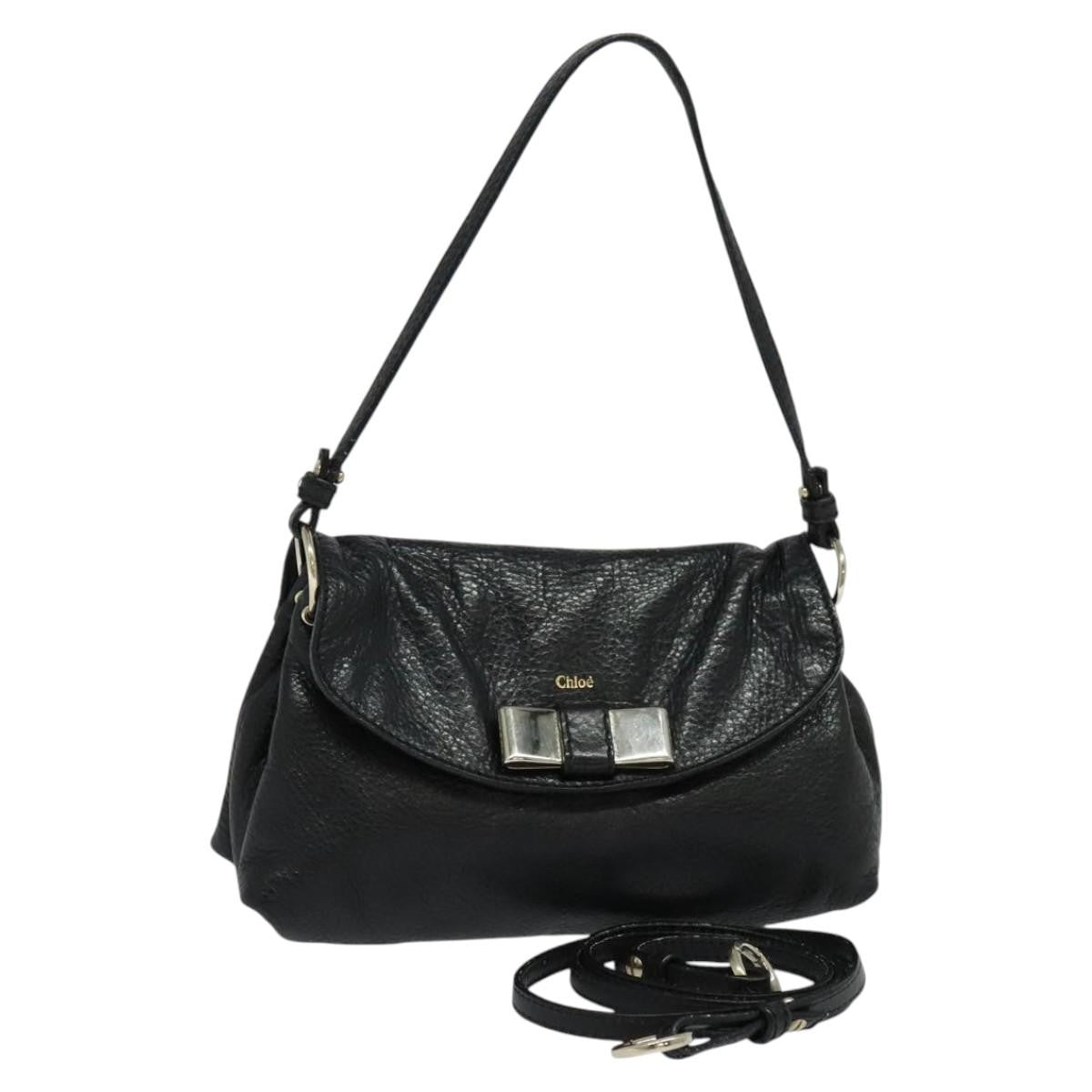 Chloe Lily Handbag Leather, BLACK, LEATHER, Handbag