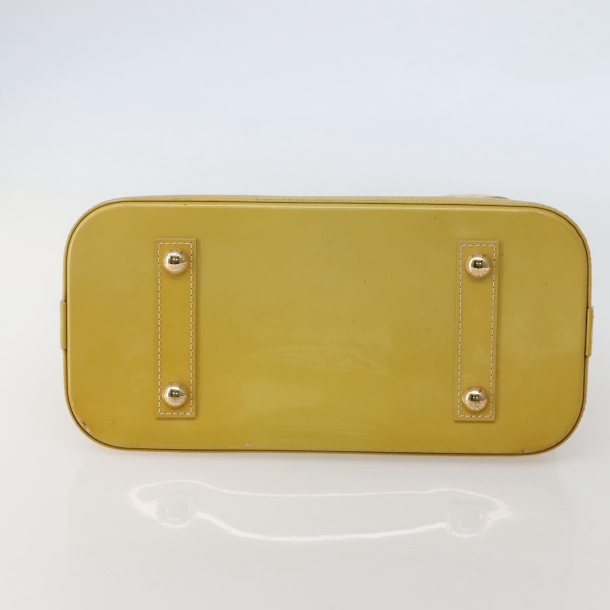 Louis Vuitton Alma Handbag Monogram Vernis, YELLOW, PATENT_LEATHER, Handbag