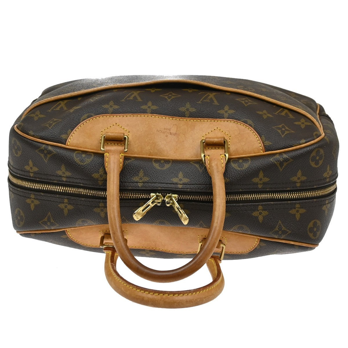 Louis Vuitton Deauville Handbag Monogram Canvas, BROWN, LEATHER, Handbag