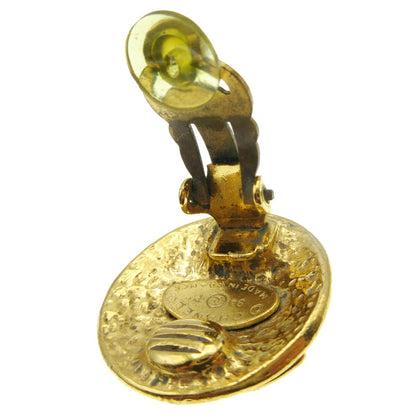 Chanel CC Button Clip-On Earrings Metal, GOLD, GOLD_PLATED, Earrings